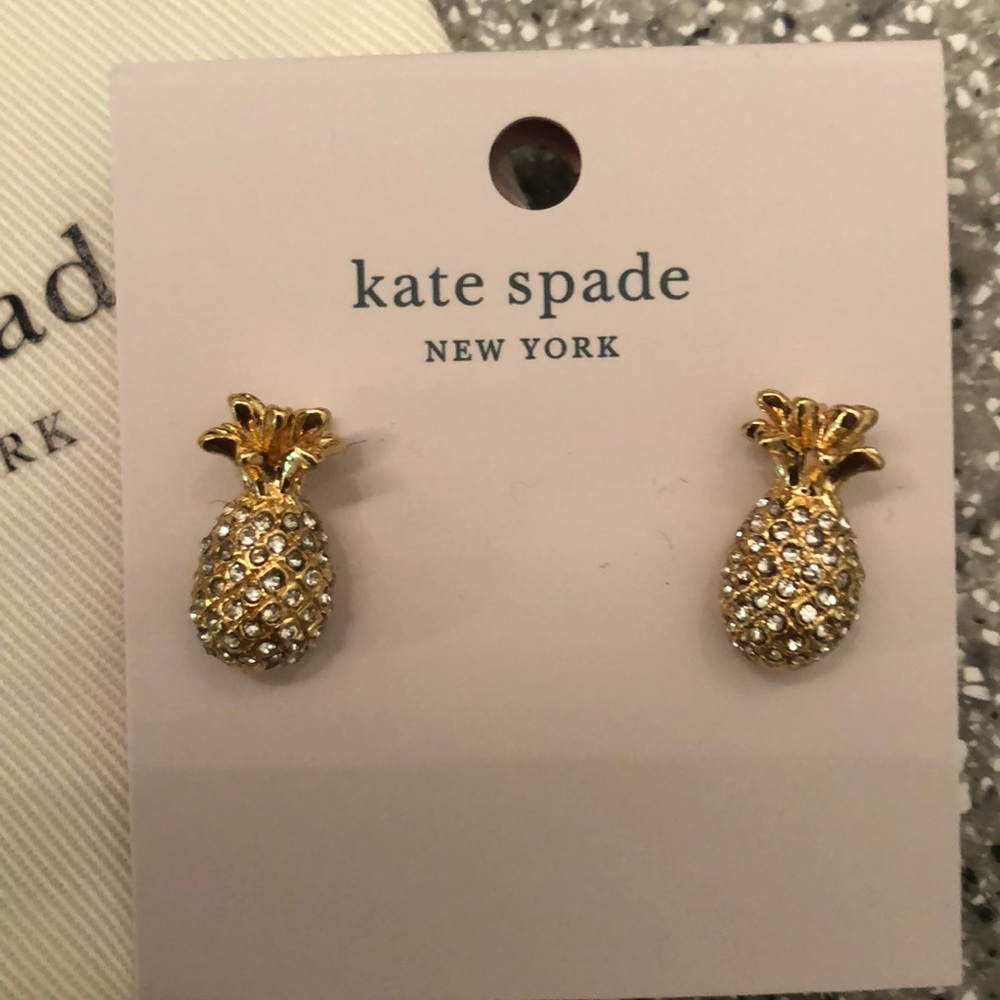 Kate Spade pineapple Stud by the pool earrings